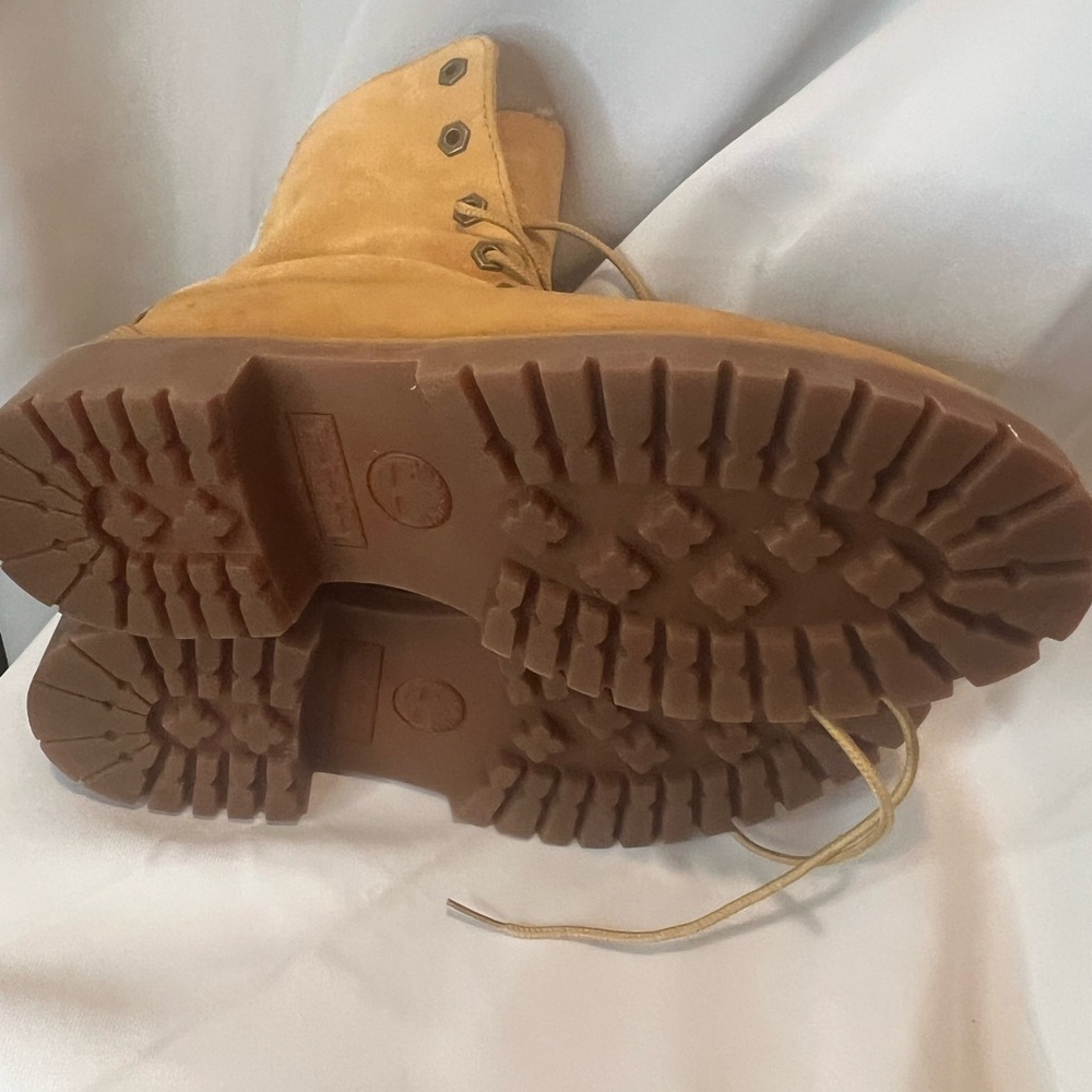 Timberland Tan Winter Boots - Convertible Fleece Collar - Size 7 - Picture 14 of 14